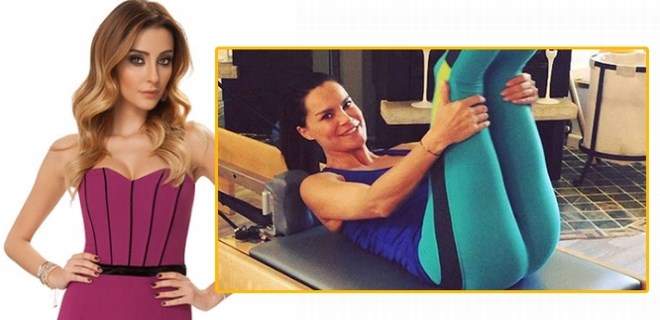 Özge Ulusoy ve Ebru Şallı'nın 'pilates' rekabeti