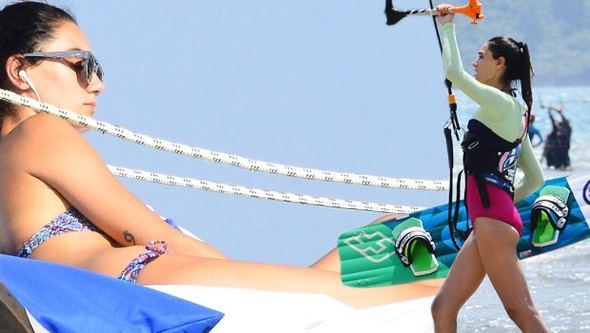 Hande Subaşı'nın kitesurf tutkusu