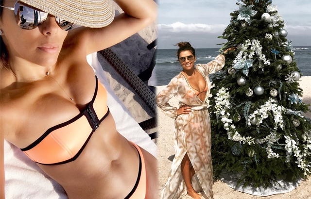 Eva Longoria'dan bikini şov