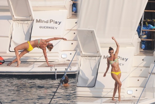 Ece Vahapoğlu teknede pilates yaparsa..