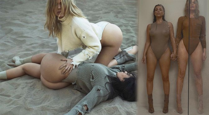 Kim ve Khloe Kardashian’dan iddialı pozlar