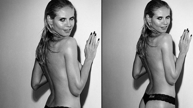 Heidi Klum üstsüz pozuyla olay yarattı